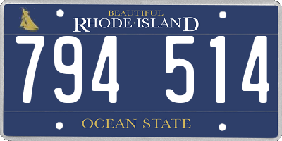 RI license plate 794514