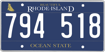 RI license plate 794518