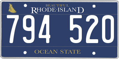 RI license plate 794520