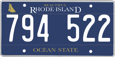 RI license plate 794522