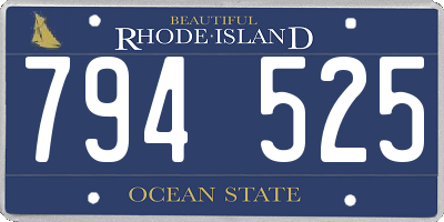 RI license plate 794525