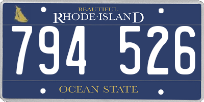 RI license plate 794526