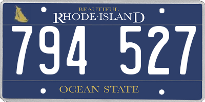 RI license plate 794527