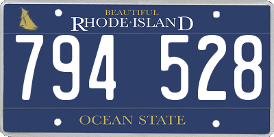 RI license plate 794528