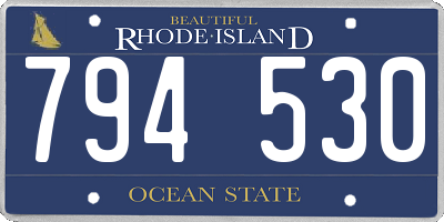 RI license plate 794530