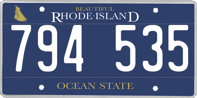 RI license plate 794535