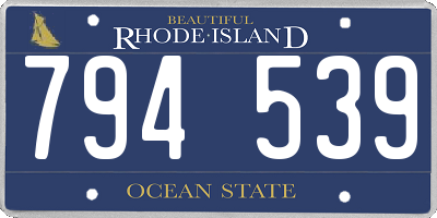 RI license plate 794539