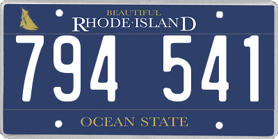 RI license plate 794541