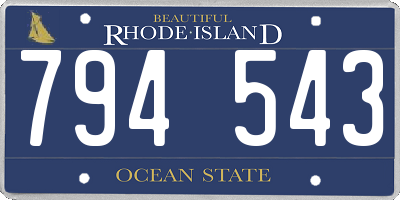 RI license plate 794543