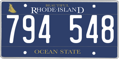 RI license plate 794548