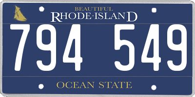 RI license plate 794549