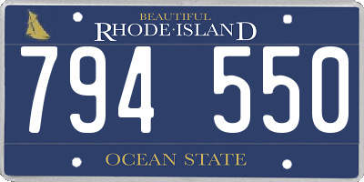 RI license plate 794550
