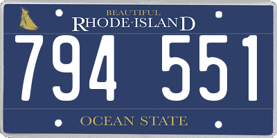 RI license plate 794551