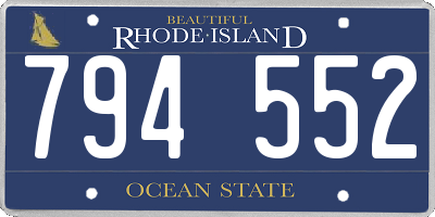 RI license plate 794552