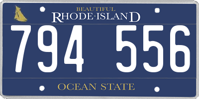RI license plate 794556