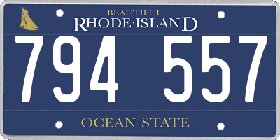 RI license plate 794557
