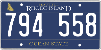 RI license plate 794558