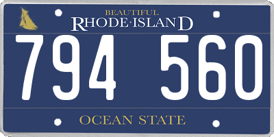 RI license plate 794560