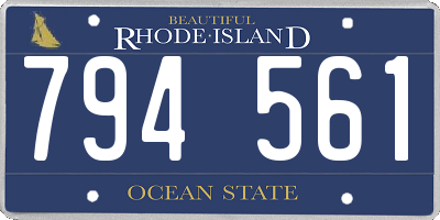 RI license plate 794561