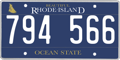 RI license plate 794566
