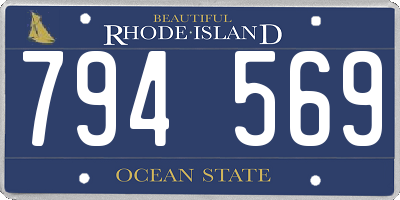 RI license plate 794569