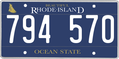 RI license plate 794570