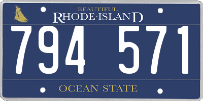 RI license plate 794571