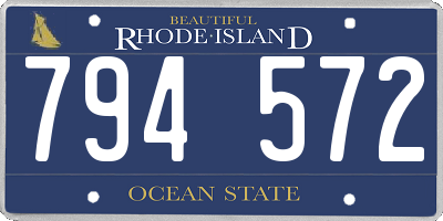 RI license plate 794572