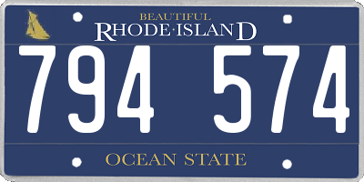 RI license plate 794574