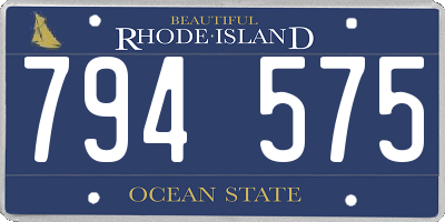 RI license plate 794575