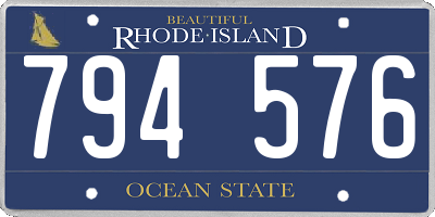 RI license plate 794576