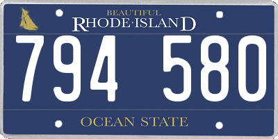 RI license plate 794580