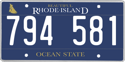 RI license plate 794581