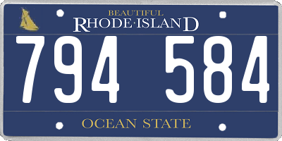 RI license plate 794584