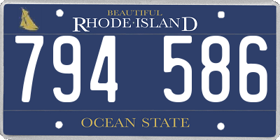 RI license plate 794586