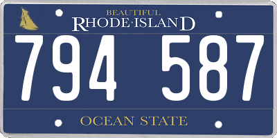 RI license plate 794587