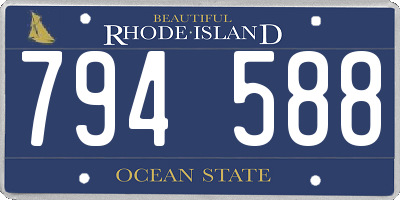 RI license plate 794588