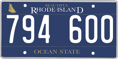 RI license plate 794600
