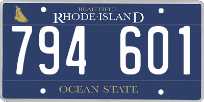 RI license plate 794601