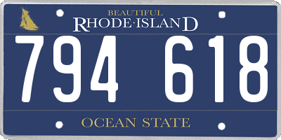 RI license plate 794618