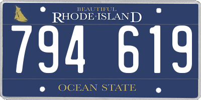 RI license plate 794619