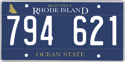 RI license plate 794621