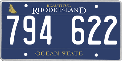 RI license plate 794622