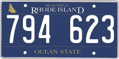 RI license plate 794623