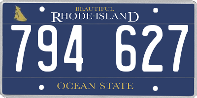 RI license plate 794627