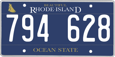 RI license plate 794628