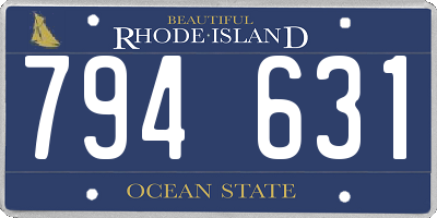 RI license plate 794631