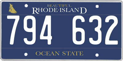 RI license plate 794632