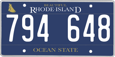 RI license plate 794648