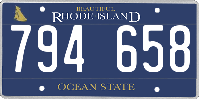 RI license plate 794658